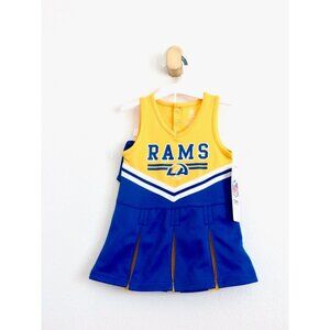 NEW! NFL Los Angeles RAMS Cheerleader Cheer Outfit Dress SZ 18 Months